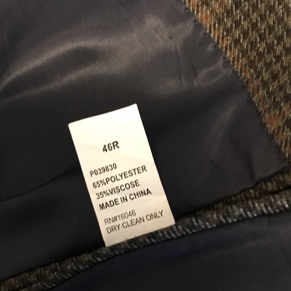 Nautica Men's Green, Navy, w/rust accents Checkered Blazer sz 46R all year wear - Picture 4 of 7